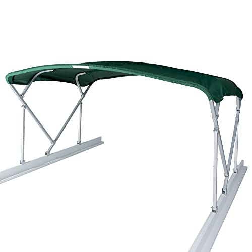 TaylorMade Manual Bimini Top Kit 8' or 10' Long for Pontoon Boats Green Fabric