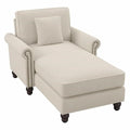 Bush Furniture Chaise Lounge Chair with Arms, Coventry Collection, Cream Herringbone