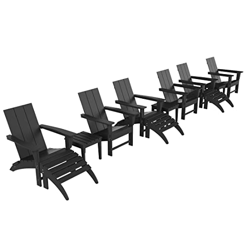 WO WESTIN OUTDOOR 12 Pieces Folding Poly Lumber Adirondack Chairs Grey