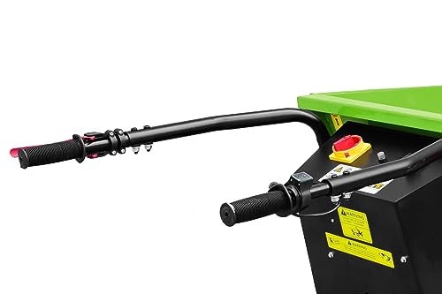 Wallemac 1100lb Loading Capacity 48V Battery Powered Electric Wheelbarrow Green