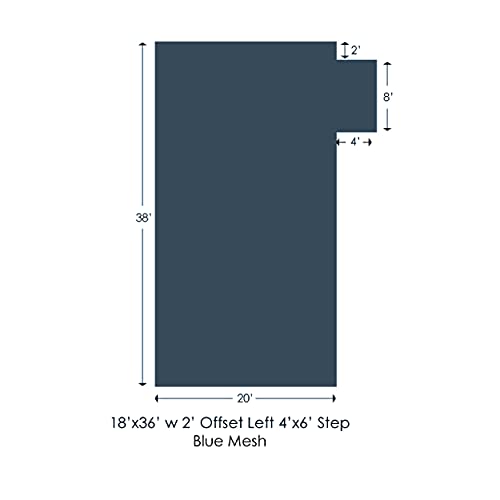 WaterWarden Pool Safety Cover for 18' x 36' Inground Pool Blue Mesh