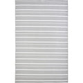 SIGNATURE HOME COLLECTION 9' x 12' Gray and White Striped Outdoor Area Rug Grey