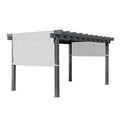Sojag 10' x 16.5' Yamba Backyard Pergola Outdoor Aluminum Frame Gazebo Dark Grey