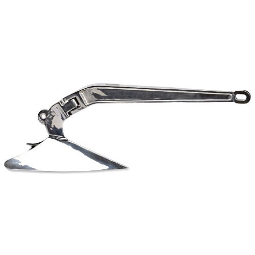 Norestar 59.5 lb Stainless Steel CQR/Plow Boat Anchor for Boats up to 65 Feet