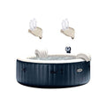 Intex 28409E PureSpa 6 Person Inflatable Portable Heated Hot Tub Spa 85-inch x 28-inch 170 Bubble Jets - 2 Pack