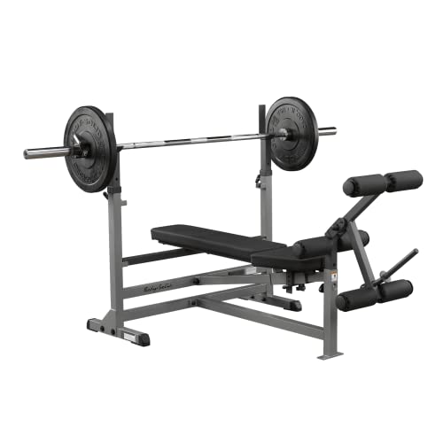 Body-Solid PowerCenter Olympic Bench - Versatile Weight Bench with Squat Rack, Bench Press Rack, and Leg Developer