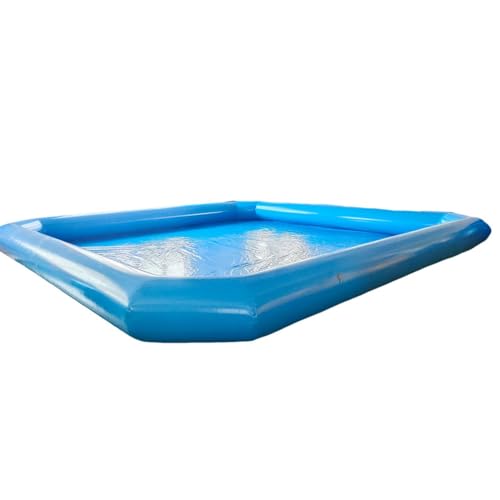 LGXEnzhuo Oversized Inflatable Swimming Pool 23×23×1.8Ft with 110V Blower Blue