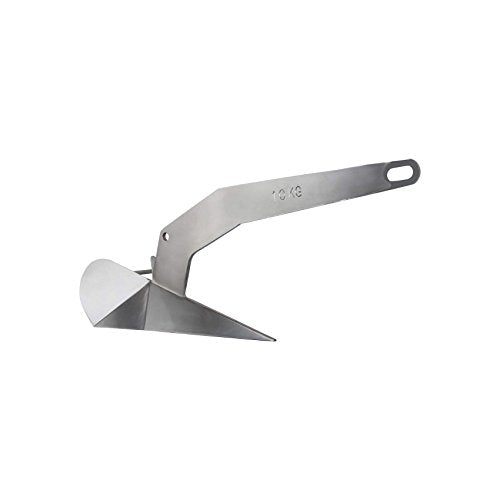 Norestar 44 lb Stainless Steel Delta/Wing Boat Anchor for Boats up to 57 Feet