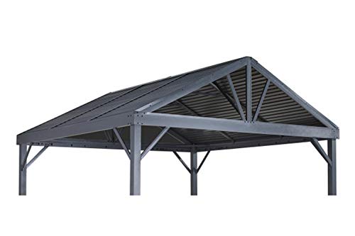 Sojag 10' x 10' Sanibel I Hardtop Gazebo Outdoor Aluminum Frame Light Grey