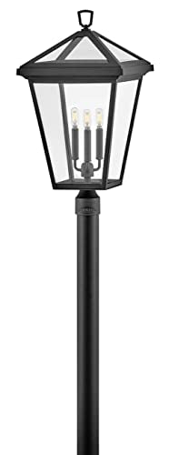 Hinkley Alford Place Large Post Top Lantern Die Cast Aluminum Museum Black