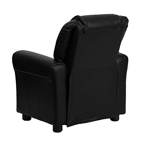 Personalized by DG Custom Graphics Kids Recliner with Cup Holder and Name Black