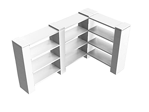 EverBlock Double Corner Shelving Kit Giant Building Blocks Black