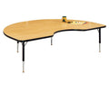 Virco 4000 Series Adjustable Kidney Activity Table 72x48 Brown