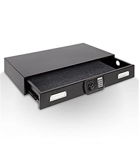 SnapSafe Under Bed Safe Large for Firearms and Valuables Black 40 x 6 x 22 Inches