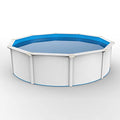 Lake Effect Pools Sanctuary Above-Ground Swimming Pool Bundle Blue