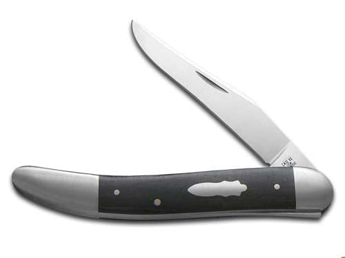 Case Knives Tony Bose Old Dog Pocket Knife Ebony Wood 154CM Stainless Black