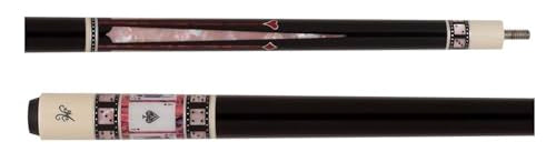 Meucci Casino Series Pool Cue White Stain/Pink Paua