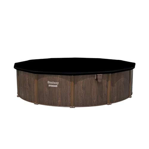 Bestway Hydrium 18' x 52" Steel Wall Above Ground Swimming Pool Set Brown