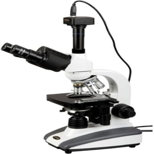 AmScope T360B-10M Digital Trinocular Compound Microscope 40X-2000X White