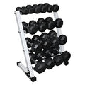 Ader Heavy Duty Dumbbell Set with Rack 35-80 lbs 8 Pairs