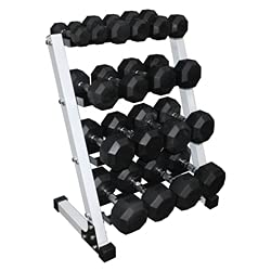 Ader Heavy Duty Dumbbell Set with Rack 35-80 lbs 8 Pairs