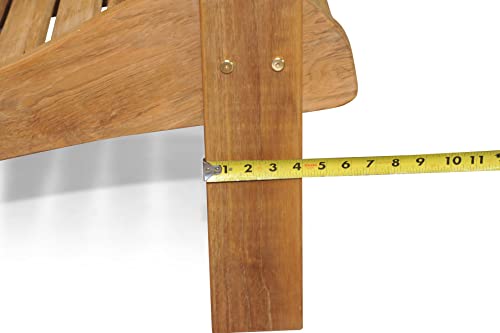 GOLDENTEAK Premium Teak Adirondack Chairs - Pair Golden Honey Brown