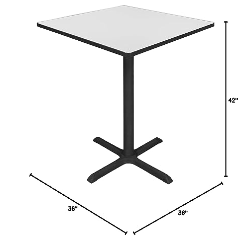 Regency Cain 36" Square Cafe Table White