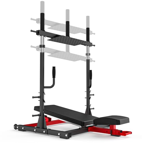 Liksodo Vertical Leg Press Machine for Home Gym, Lower Body Strength - Red