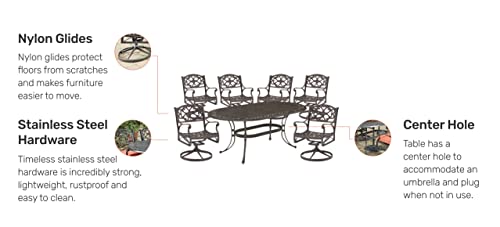 Homestyles 7 Piece Outdoor Dining Set Bronze