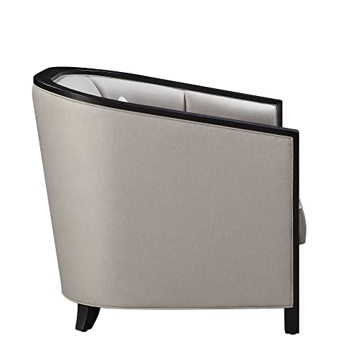 Benzara Loveseat with Curved Back and Shelter Arms Beige