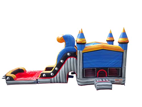 JumpOrange Rocker Commercial Bounce House Water Slide with Pool Rocker Titan
