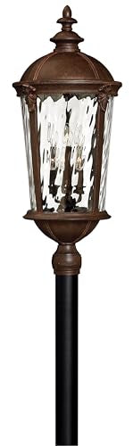 Hinkley Windsor Collection Extra Large Six Light Outdoor Post Top Pier Mount River Rock