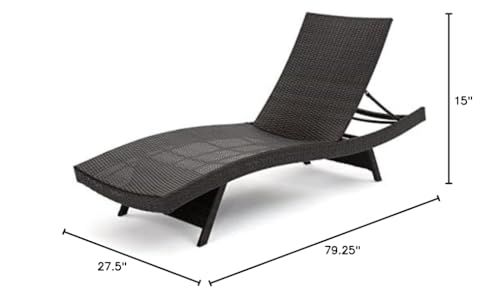 Christopher Knight Home Salem Outdoor Wicker Chaise Lounge Chairs 4-Pcs Set Multibrown