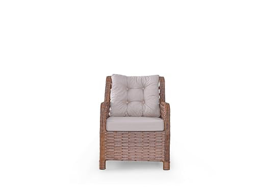Angora Elegance Rattan Outdoor Furniture Set Brown