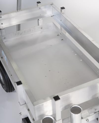 Alumacart Kahuna JR Aluminum Fishing Wagon with Rod Holder Silver
