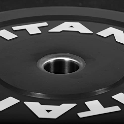 Titan Fitness Economy Olympic Bumper Plates 230 LB Set Rubber with Steel Insert Black