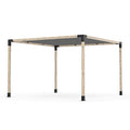 TOJAGRID Pergola Kit with Shade Sail for 4x4 Wood Posts 12x12 Black