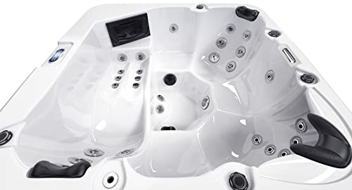 Luxuria Spas Newport 6-Person 57-Jet with Lounge Hot Tub Homemade White/Grey