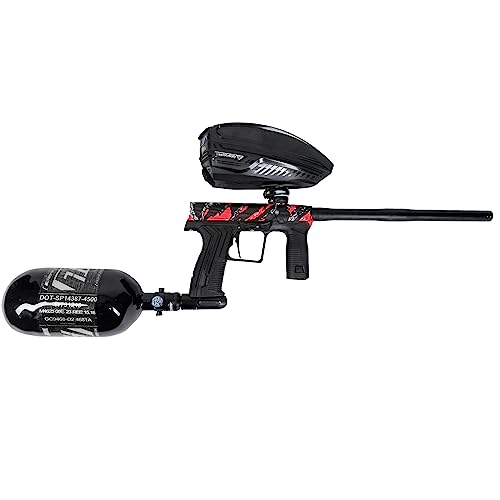 HK Army Planet Eclipse ETHA3 Paintball Marker TFX3 Loader 68ci Pro Tank Kit Fracture Red