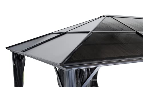 Sojag 500-5157864 Meridien Hard Top Sun Shelter 10' x 14' Charcoal