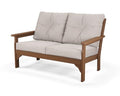 Polywood Vineyard Deep Seating Loveseat Teak/Dune Burlap