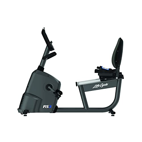 Life Fitness RS3 Recumbent Indoor Cycling Exercise Bike Titanium