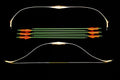 Generic Turkish Laminated Wooden Ottoman Recurve Bow 80 Pounds Black