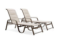 Winston Key West 2 Piece Padded Sling Stacking Chaise Set Textured Pewter