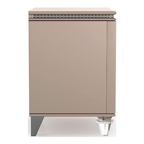 HOMES: Inside + Out Bence Modern Wood Kid Nightstand Rose Gold Pink
