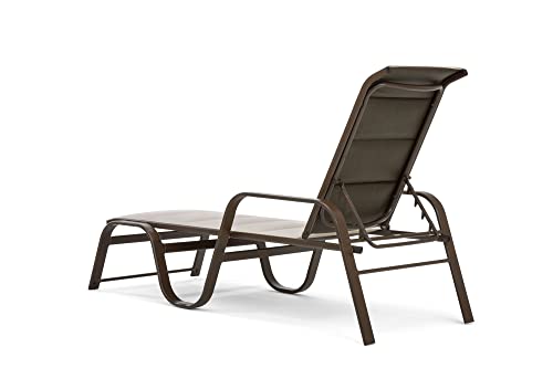 Winston Key West 2 Piece Padded Sling Stacking Chaise Set Textured Pewter