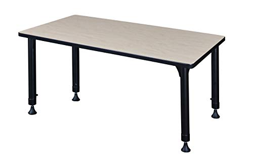 Regency Kitt Height Adjustable Classroom Table 48" x 30" Light Maple