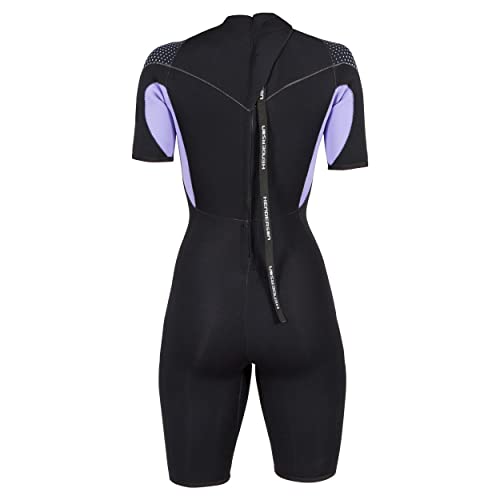 Henderson Women's 3mm Thermoprene Pro Back Zip Shorty Wetsuit Black/Lavander