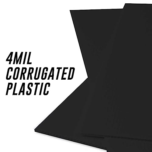 VictoryStore 18” x 24” Corrugated Plastic Blank Yard Signs Black 500-Pack