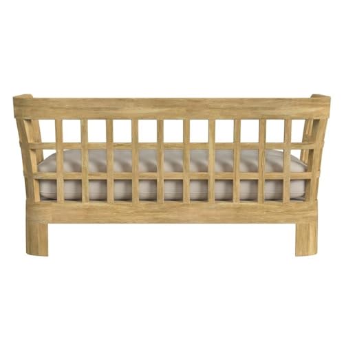 Butler Specialty Company Monhegan Teak Wood Outdoor Loveseat Brown